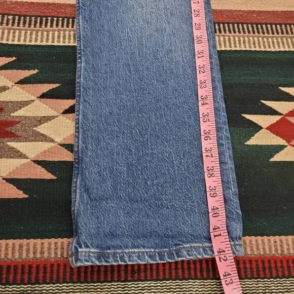 Reformation Liza High Straight Jeans Sz 31 Laguna Blue Organic Cotton Casual - Picture 8 of 9